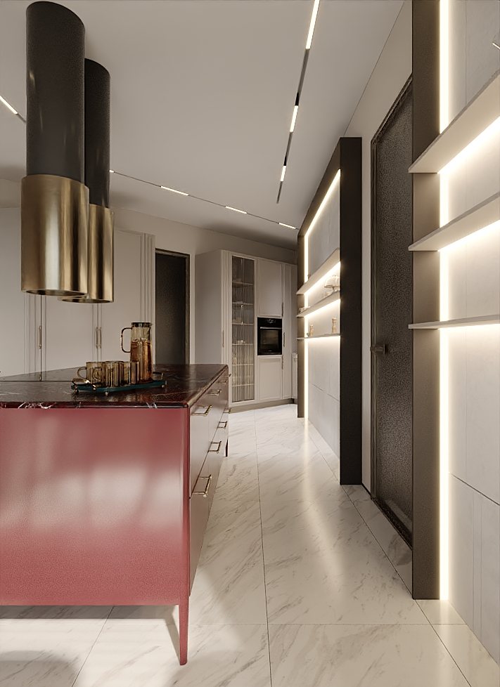 Villa Almaty: деталь материалов и света