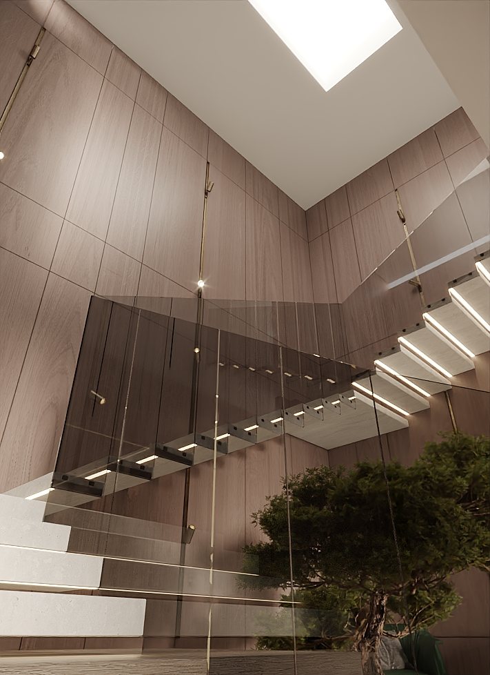 Astana Modern House: деталь материалов и света